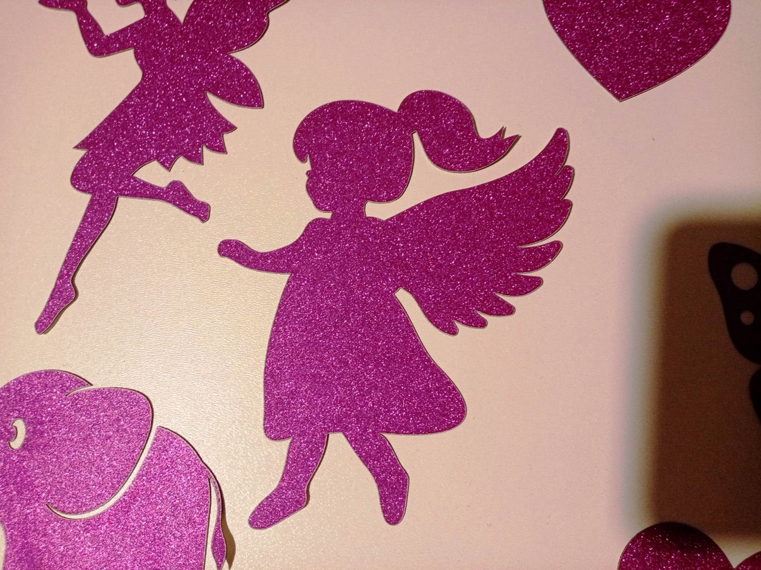 Set 100 forme carton glitter -  - Artynos.ro