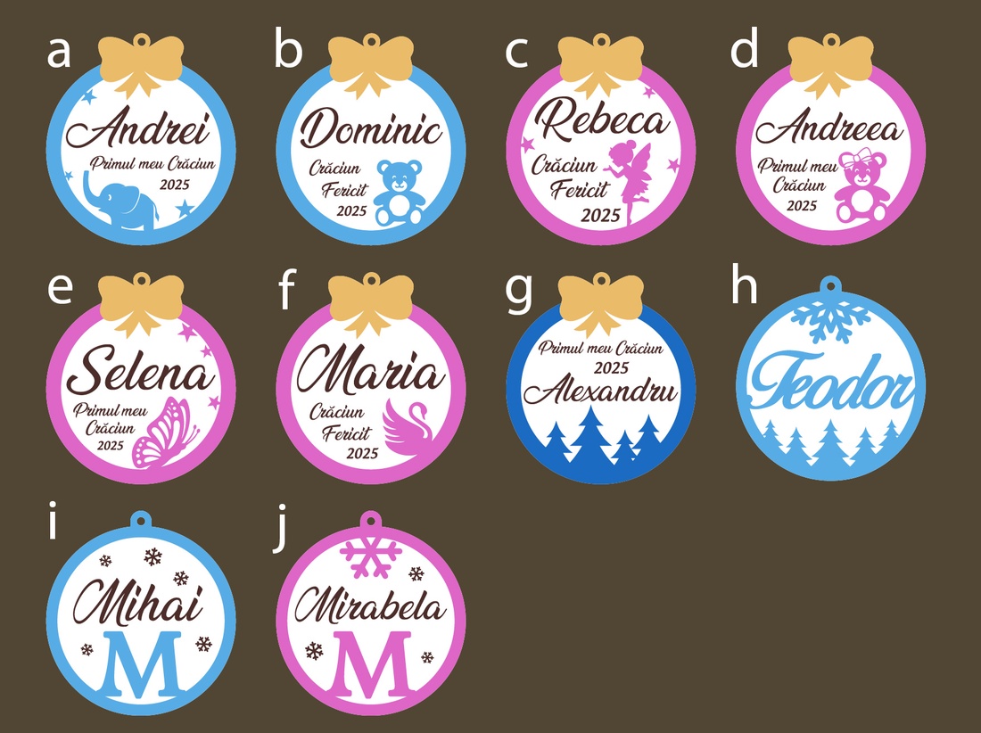 Globuri de Craciun personalizate - crăciun - decorațiuni de crăciun de casă - globuri de crăciun - Artynos.ro