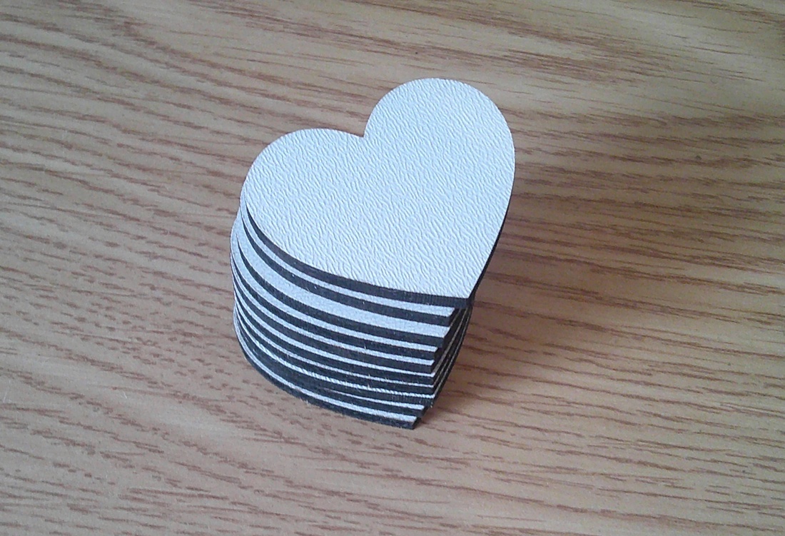 Set 50 blank-uri inima - HDF alb, 5x6 cm  - accessorii și unelte - accesorii decorative - alte accesorii - Artynos.ro