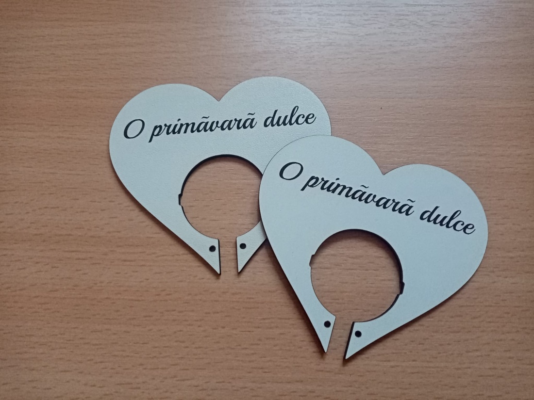 Set 10 forme inima pentru martisor dulce. 9.5x8.5 cm. Gravate cu mesaj - accessorii și unelte - accesorii decorative - alte accesorii - Artynos.ro