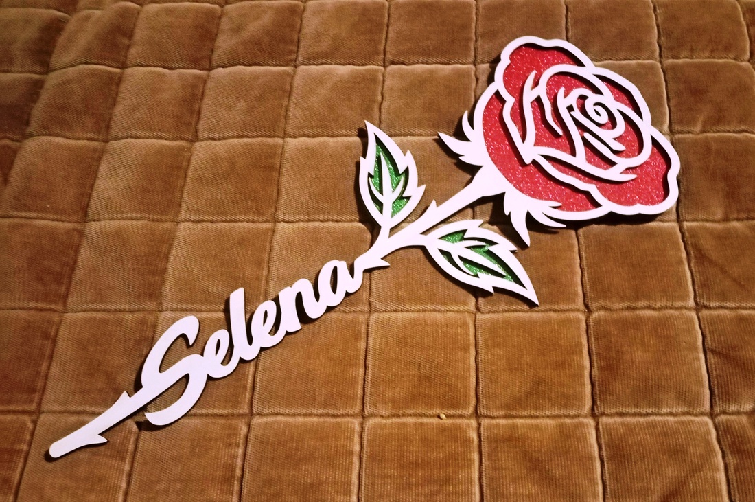 Floare din lemn cu nume 30x12 cm - accessorii și unelte - accesorii decorative - alte accesorii - Artynos.ro