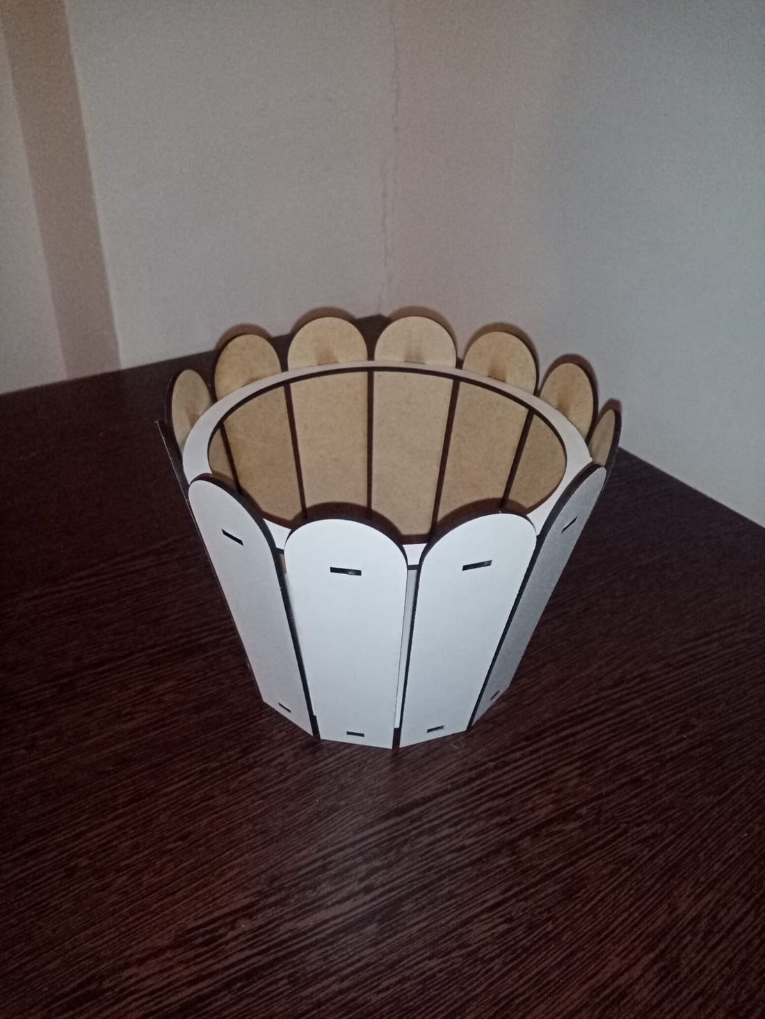 Cosulet HDF alb decupat 16.5x12.5 cm - accessorii și unelte - accesorii decorative - alte accesorii - Artynos.ro