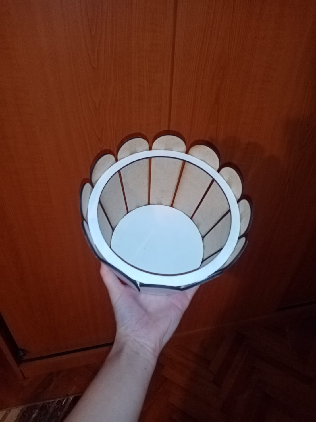 Cosulet HDF alb decupat 16.5x12.5 cm - accessorii și unelte - accesorii decorative - alte accesorii - Artynos.ro