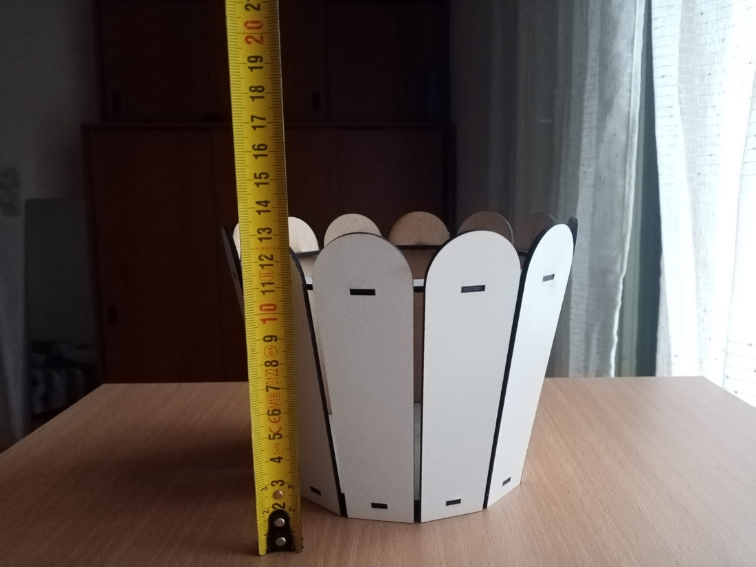 Cosulet HDF alb decupat 16.5x12.5 cm - accessorii și unelte - accesorii decorative - alte accesorii - Artynos.ro