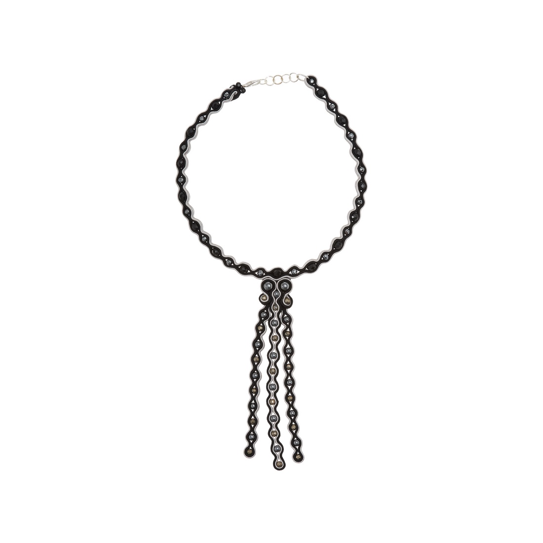 Elegant Choker � Colier soutache realizat manual - bijuterii - coliere - coliere cu multiple șiruri - Artynos.ro