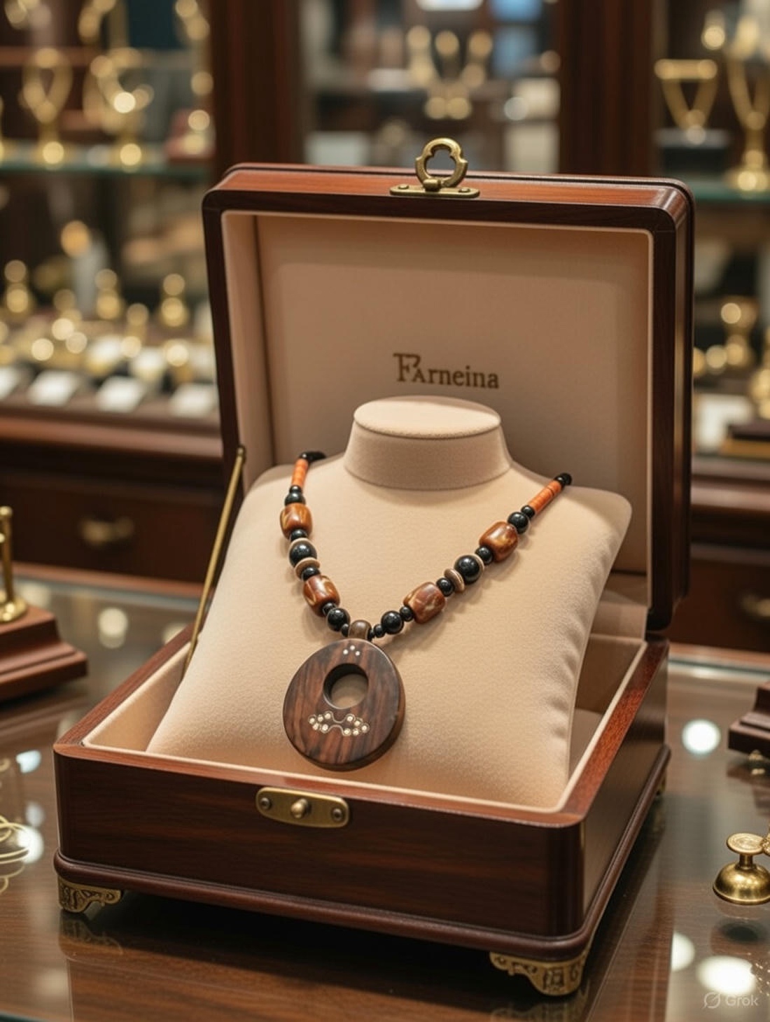 Colier din pietre sardonix si onix - bijuterii - coliere - coliere din pietre semiprețioase - Artynos.ro