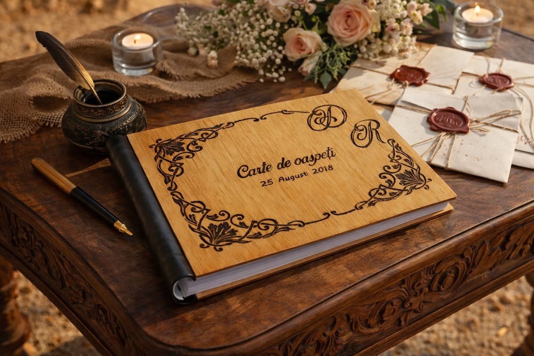 Carte de oaspeti/diverse evenimente - accesorii nuntă - amintiri și cadouri de nuntă - carte de amintiri nuntă și carte oaspeți - Artynos.ro
