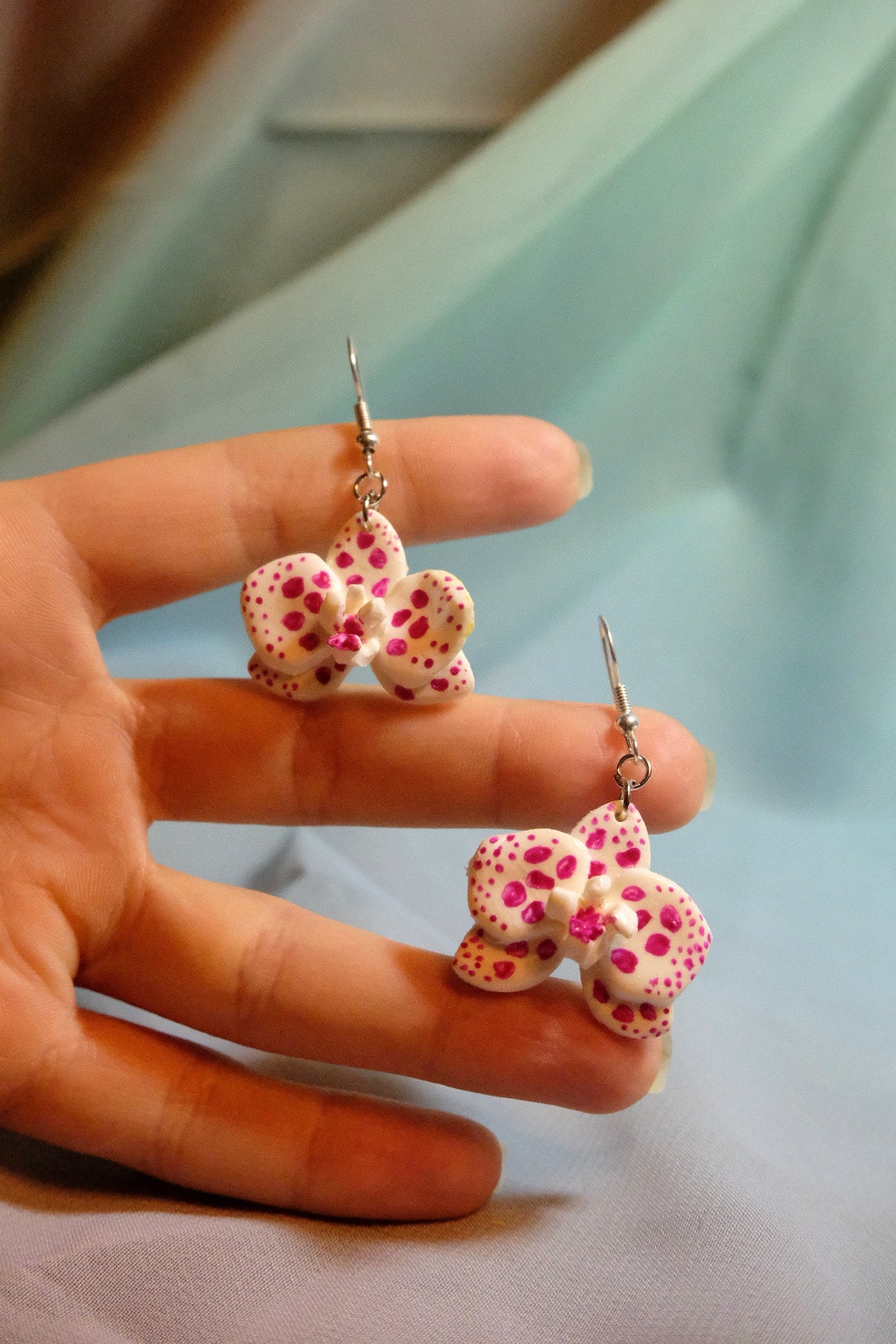 Set Cercei și Inel Orhidee - accesorii nuntă - bijuterii mireasă - cercei mireasă - Artynos.ro