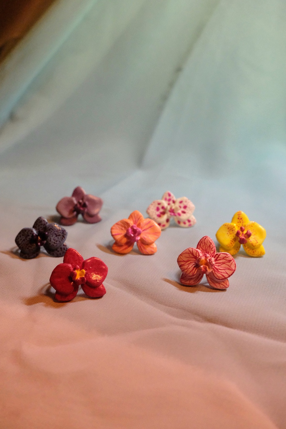 Set Cercei și Inel Orhidee - accesorii nuntă - bijuterii mireasă - cercei mireasă - Artynos.ro