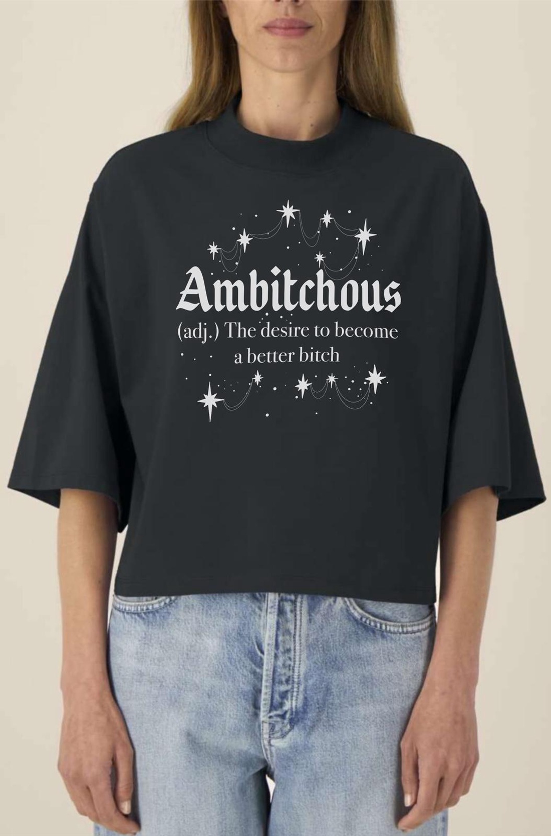 Ambitchous White - tricou personalizat - îmbrăcăminte și modă - haine damă - tricou și top de damă - Artynos.ro
