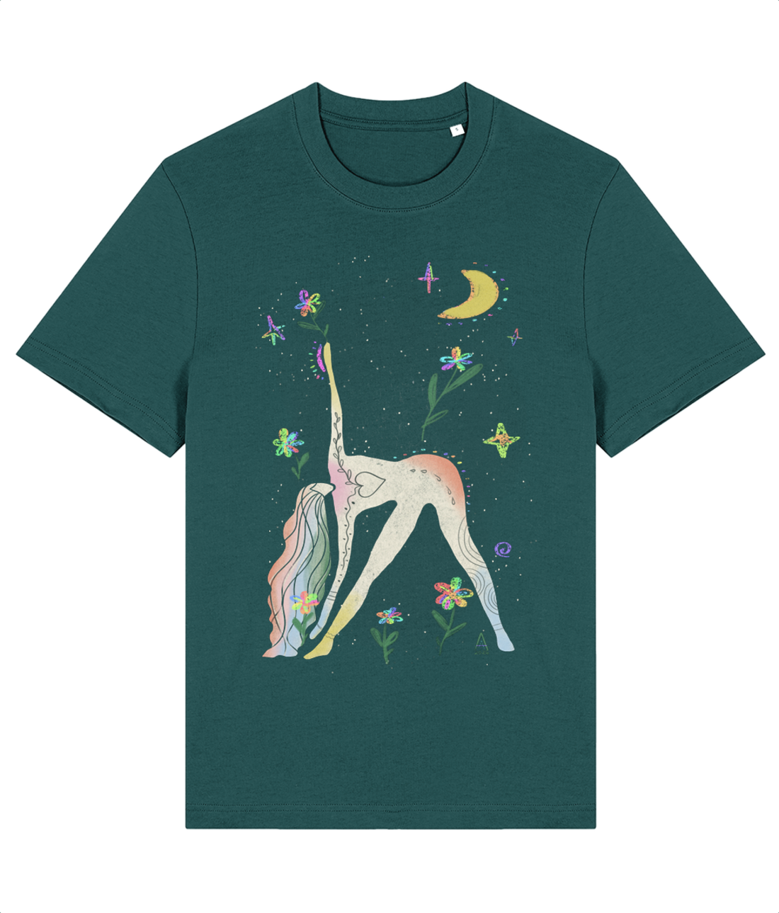 Midnight Yoga - Tricou personalizat  - îmbrăcăminte și modă - haine damă - tricou și top de damă - Artynos.ro