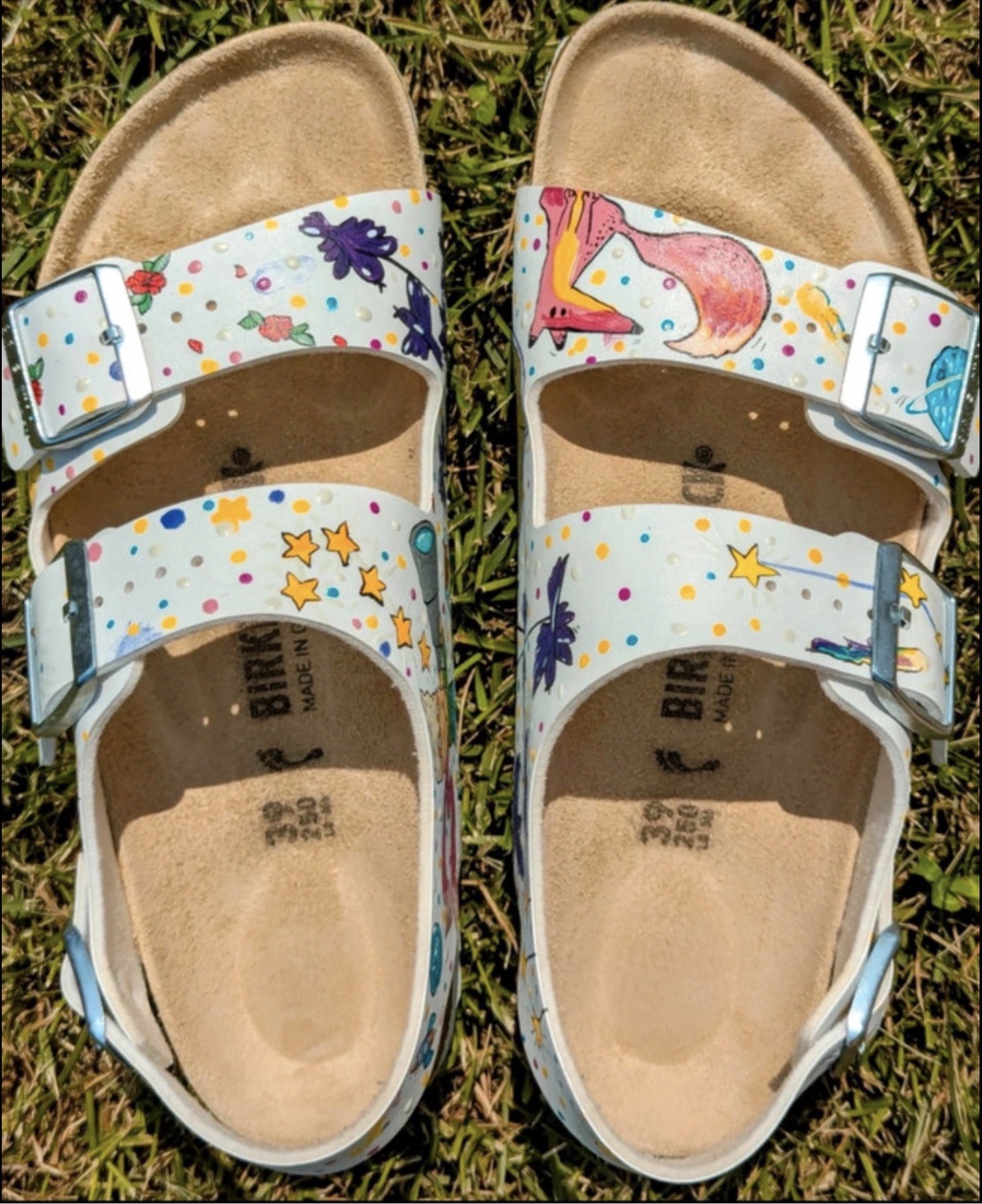 Sandale pictate Micul Print - Birkenstock - îmbrăcăminte și modă - pantofi, papuci, șosete - sandale - Artynos.ro