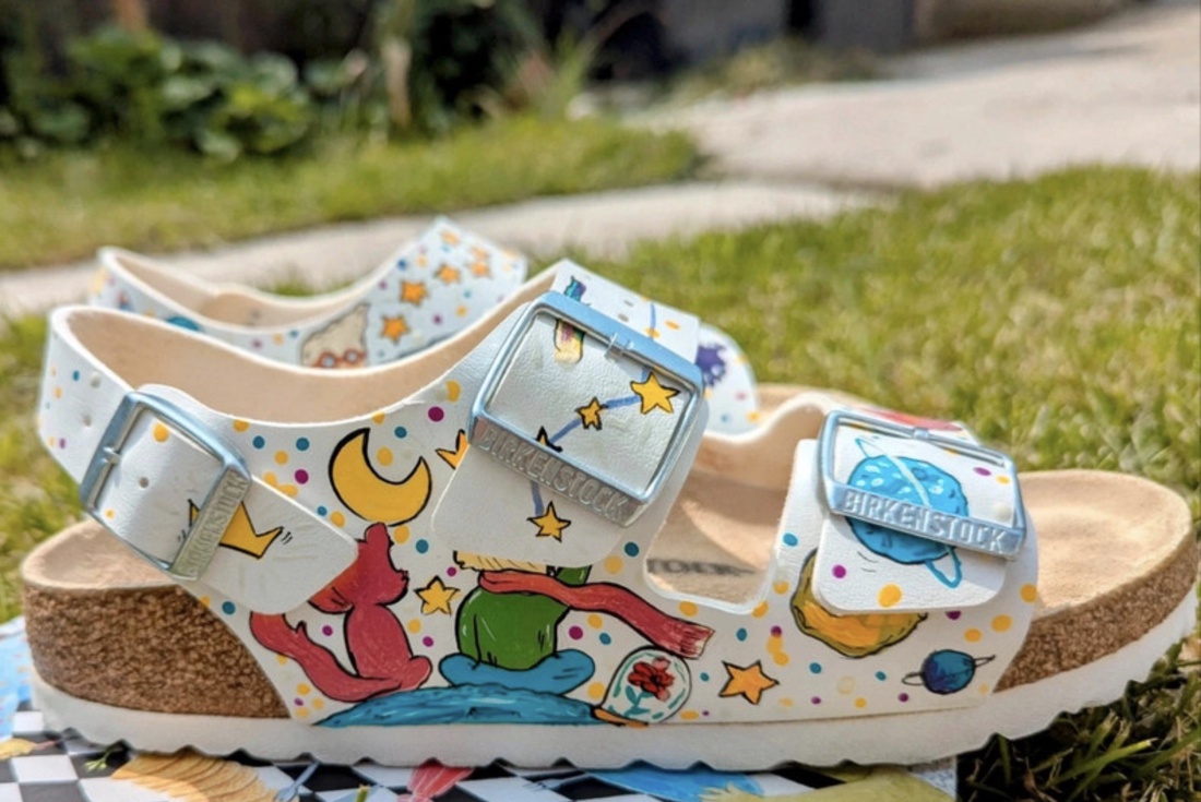 Sandale pictate Micul Print - Birkenstock - îmbrăcăminte și modă - pantofi, papuci, șosete - sandale - Artynos.ro