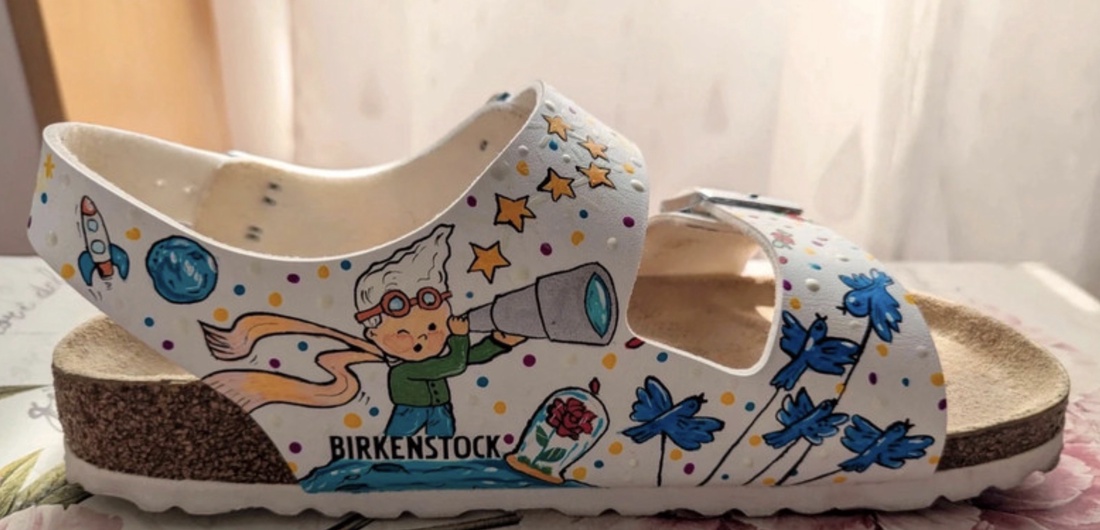 Sandale pictate Micul Print - Birkenstock - îmbrăcăminte și modă - pantofi, papuci, șosete - sandale - Artynos.ro