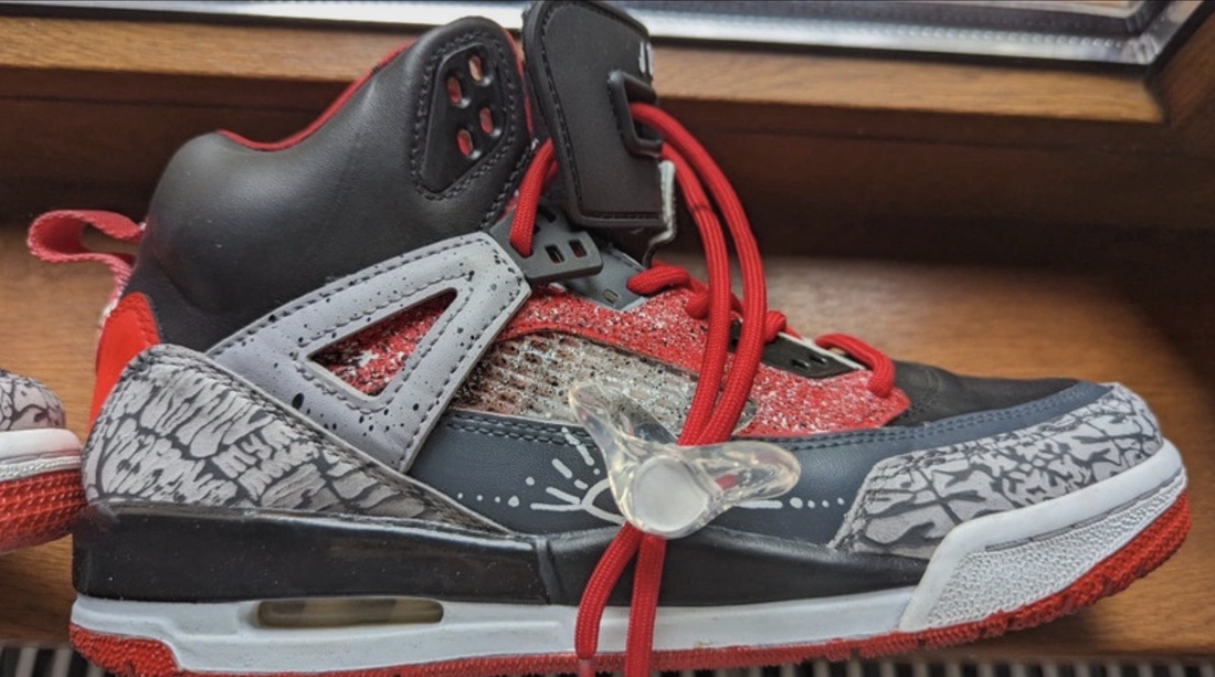 Custom sneakers Air Jordan Spizike OG White Cement - îmbrăcăminte și modă - pantofi, papuci, șosete - adidași - Artynos.ro
