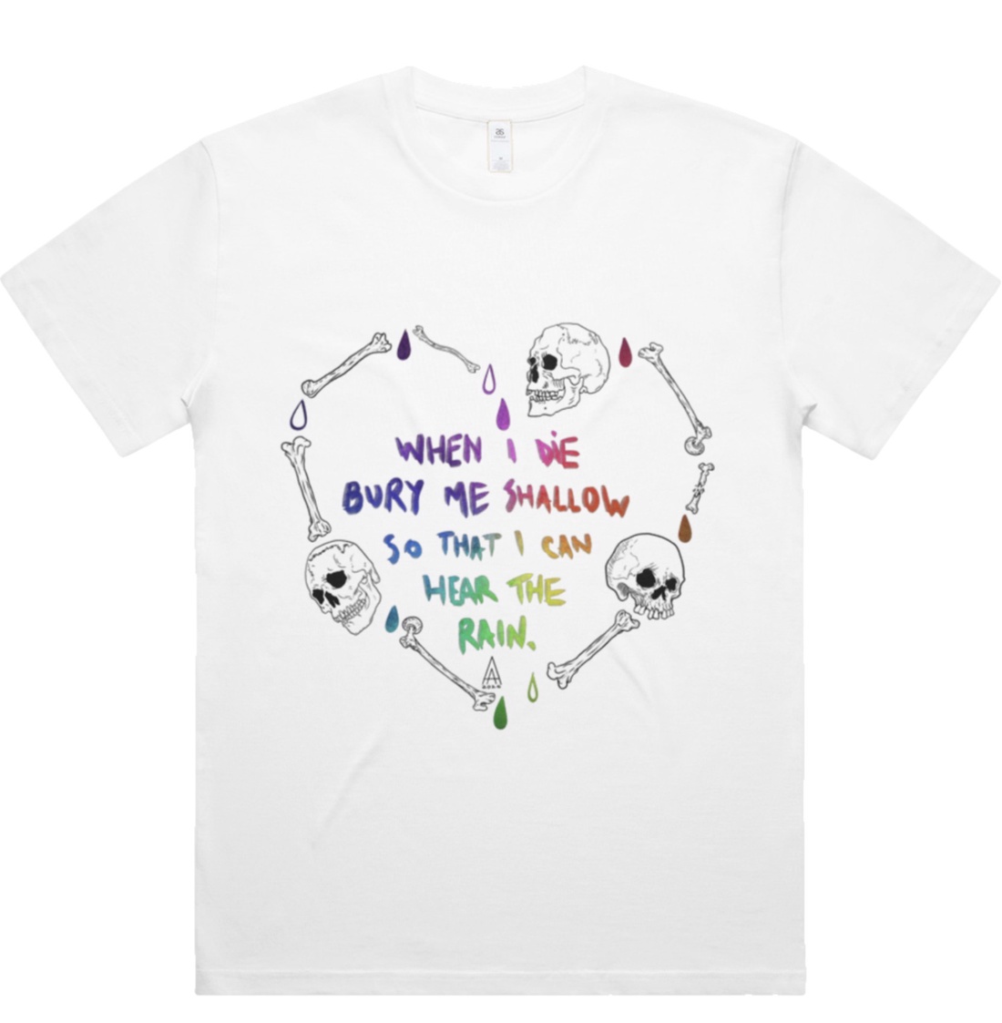 Burry Me Shallow rainbow - Tricou unisex - îmbrăcăminte și modă - haine damă - tricou și top de damă - Artynos.ro