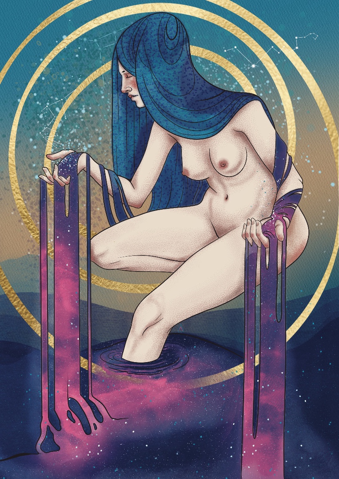 Cosmic Overflow - Fine art print - arte vizuale și accesorii  - grafică, ilustrație - grafică digitală - Artynos.ro