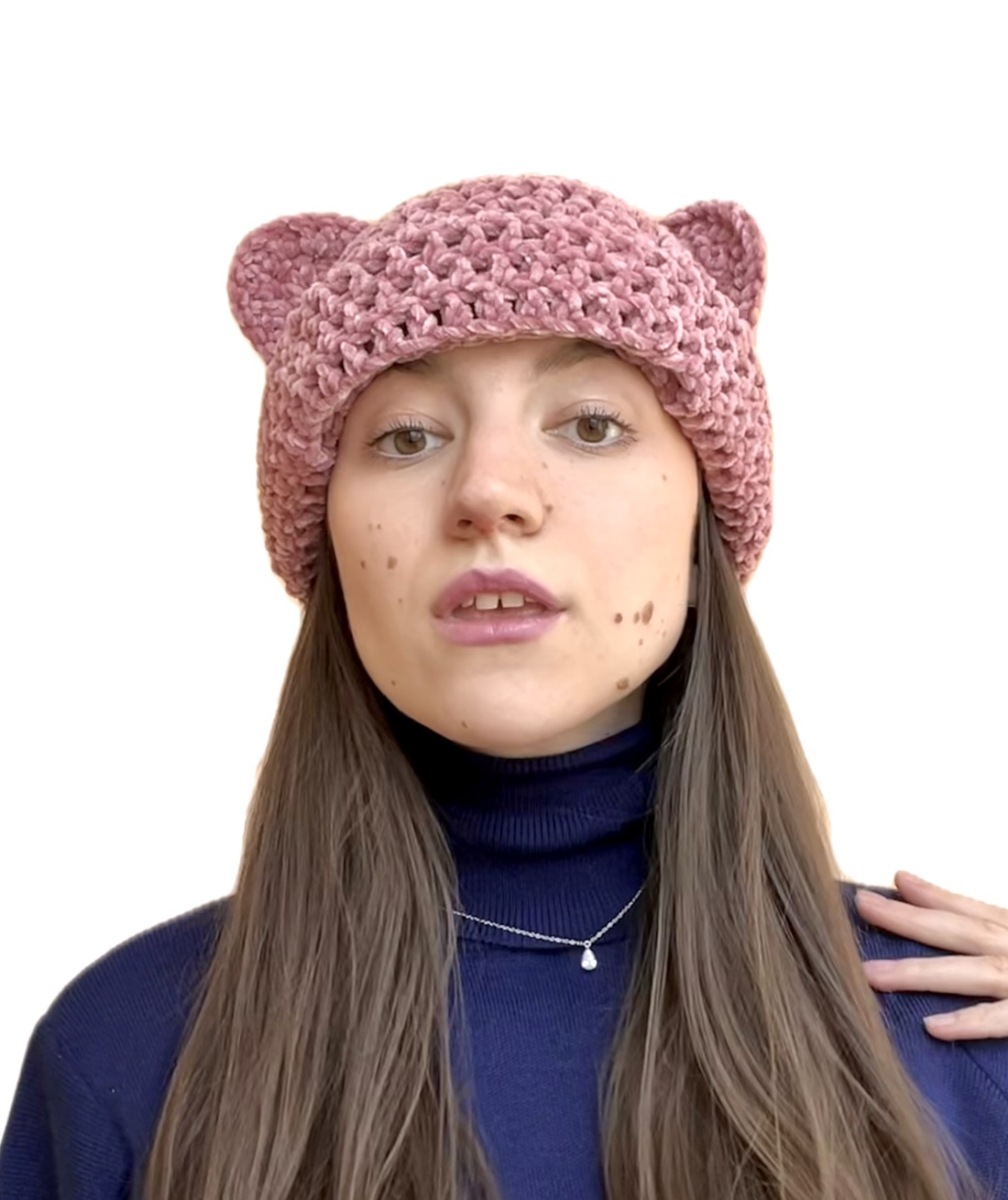 Balaclava caciula crosetata cu urechi de ursulet - îmbrăcăminte și modă - eșarfe, pălării, fularuri - căciulă - Artynos.ro