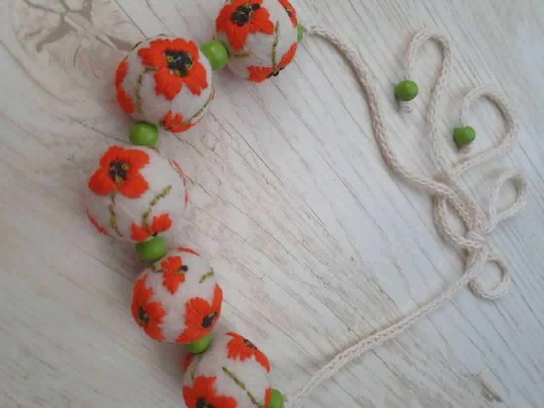 Colier  - bijuterii - coliere - coliere brodate - Artynos.ro