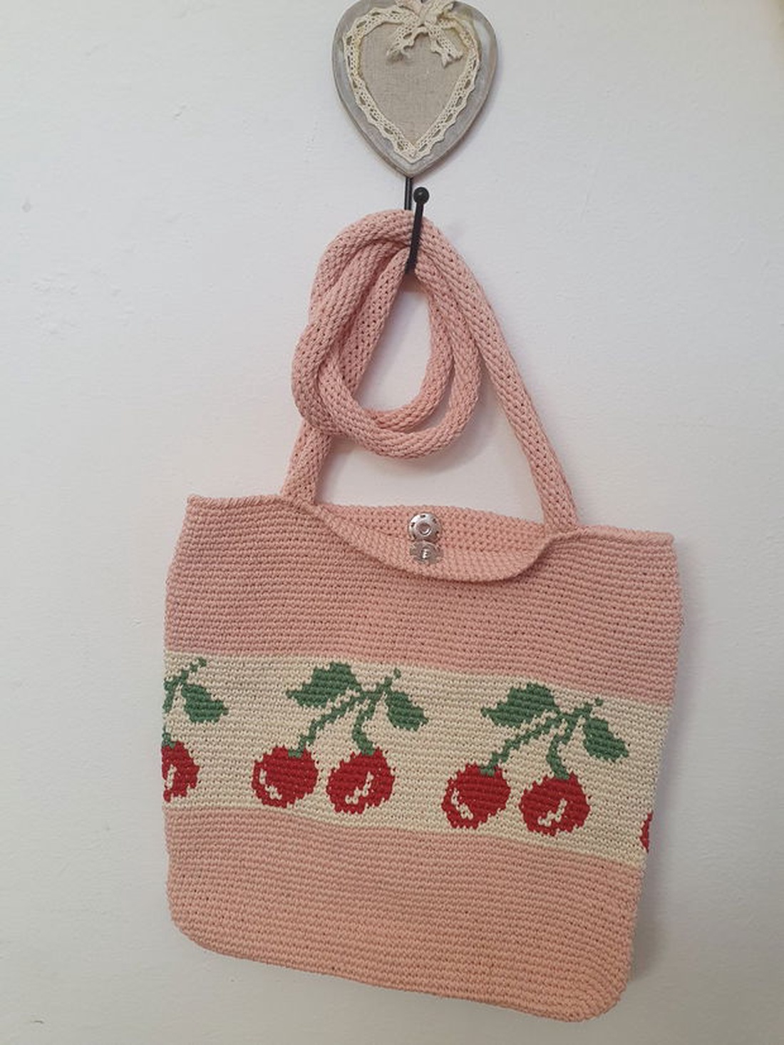 Geanta cu cirese  - genți și portofele - genți de mână și umăr - geantă casual - Artynos.ro