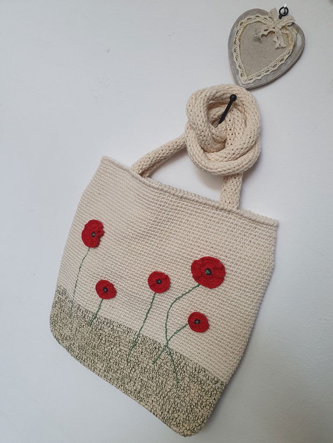 Geanta cu maci  - genți și portofele - genți de mână și umăr - geantă casual - Artynos.ro