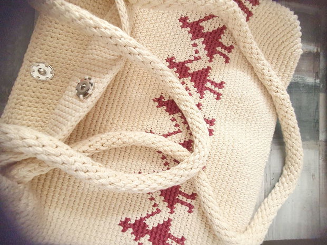 Geanta motiv tradițional hora - genți și portofele - genți de mână și umăr - geantă casual - Artynos.ro