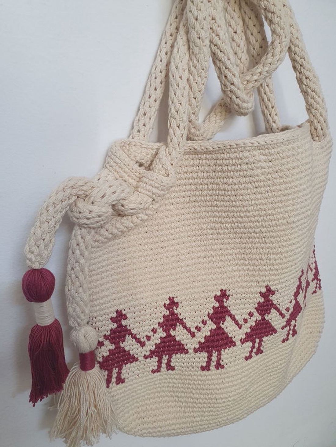 Geanta motiv tradițional hora - genți și portofele - genți de mână și umăr - geantă casual - Artynos.ro