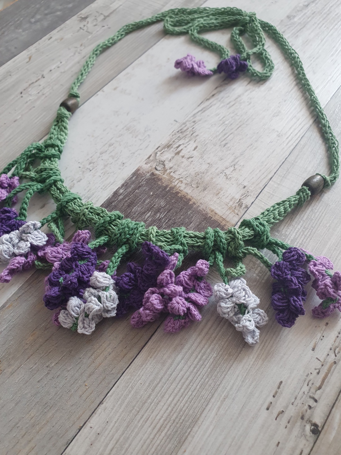 Colier lavanda  - bijuterii - coliere - coliere cu multiple șiruri - Artynos.ro