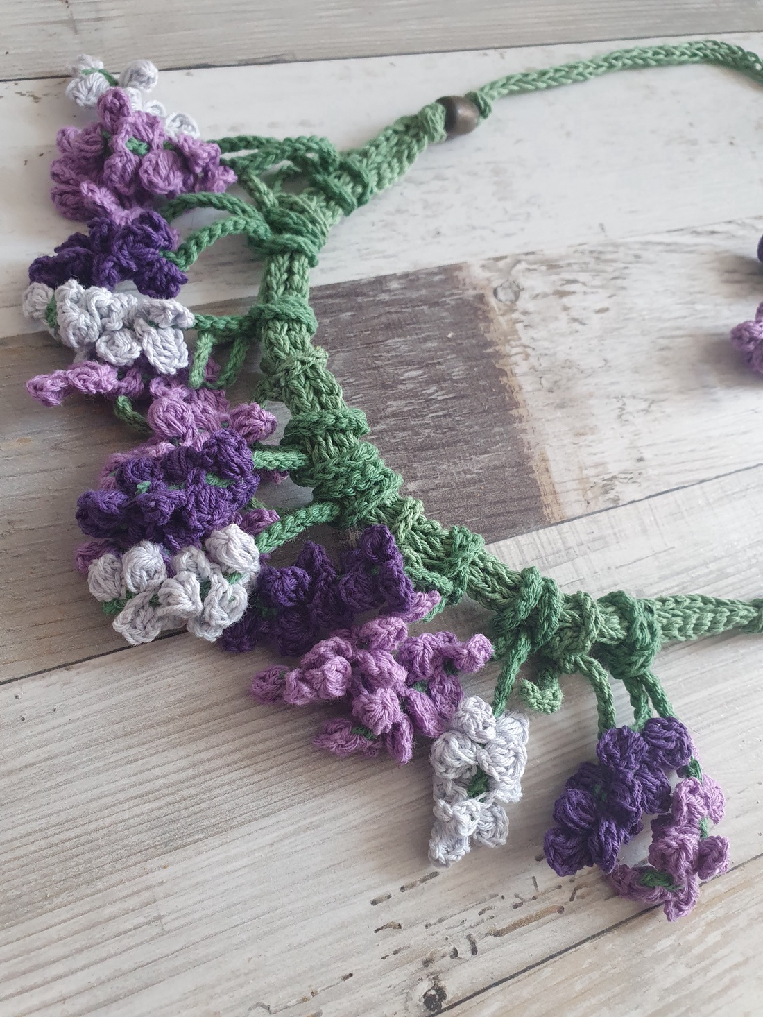 Colier lavanda  - bijuterii - coliere - coliere cu multiple șiruri - Artynos.ro