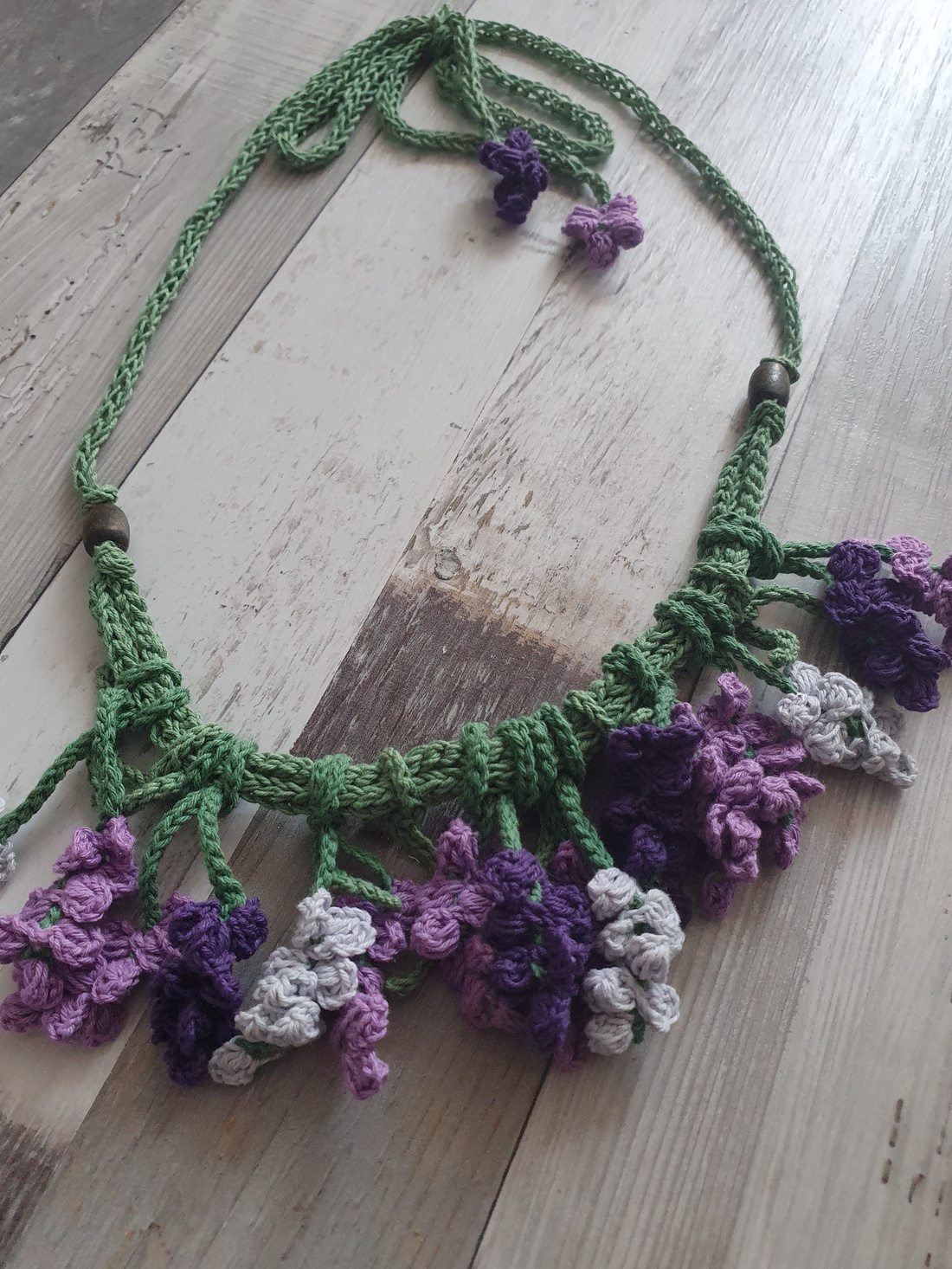 Colier lavanda  - bijuterii - coliere - coliere cu multiple șiruri - Artynos.ro