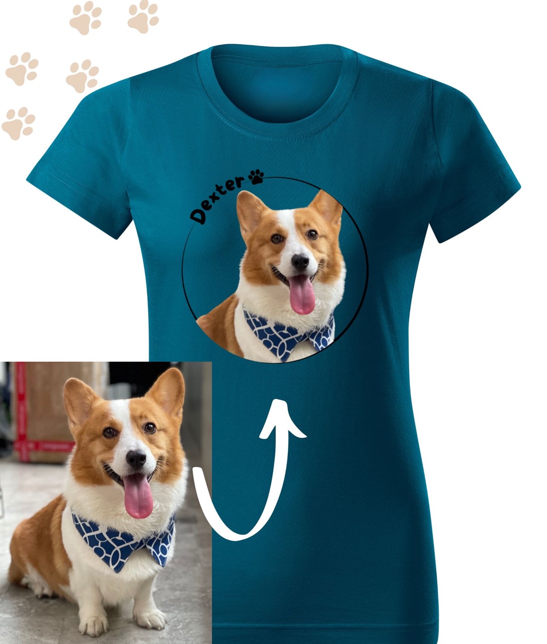 Tricou cu grafică personalizată - cadou personalizat pentru proprietarii de câini - tricou câine -  - Artynos.ro