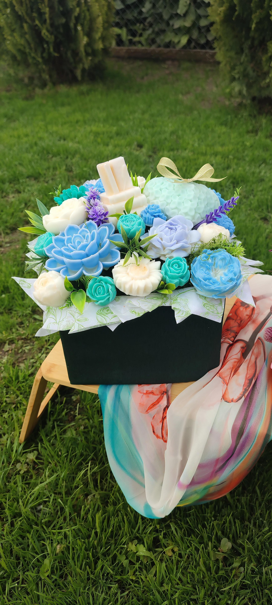 Aranjament floral din cera din soia - casă & stil de viață - decorațiuni de casă - accesorii florale - buchete de flori - Artynos.ro