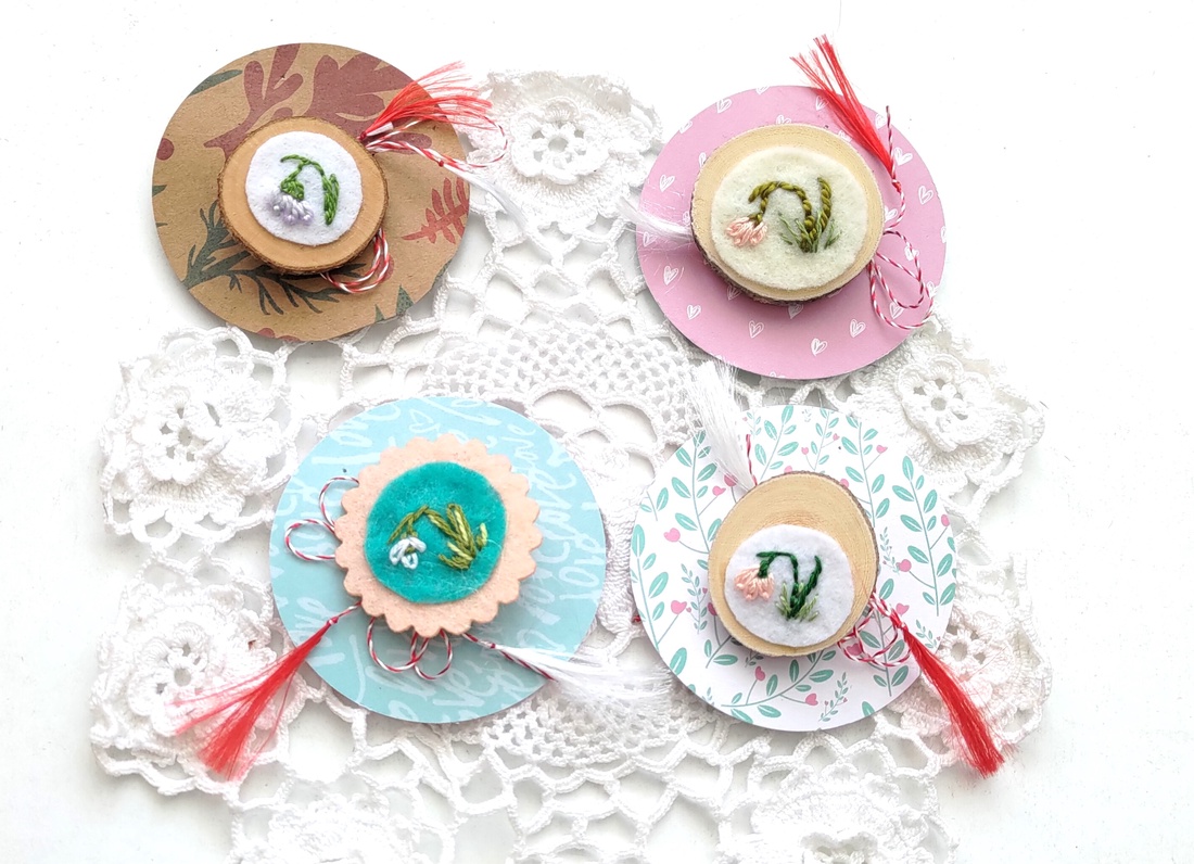 Brose, martisoare Ghiocei - bijuterii - mărțișor - Artynos.ro