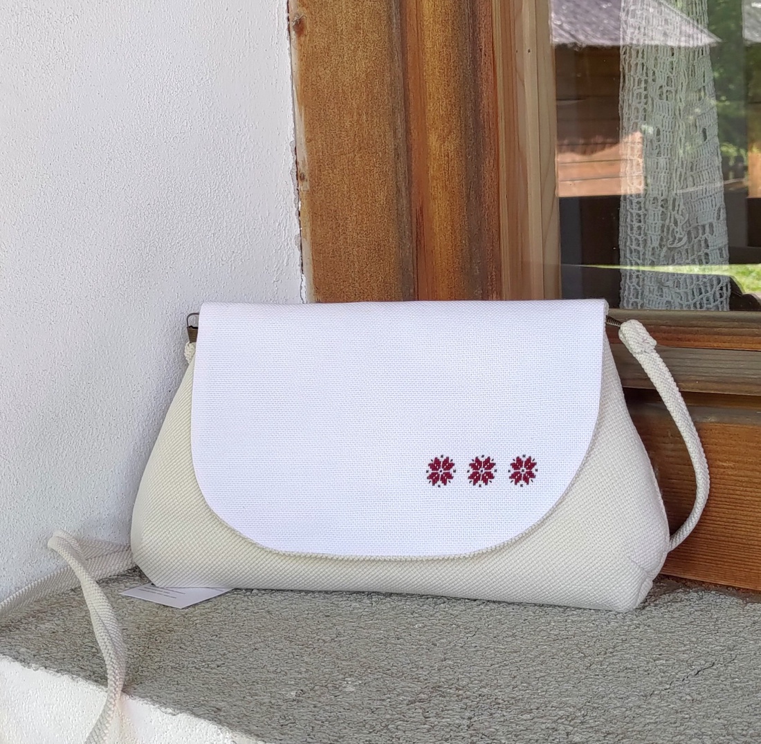 Poseta plic traditionala Alb-bordo - accesorii nuntă - accesorii de nuntă - gentuță mireasă și genți - Artynos.ro