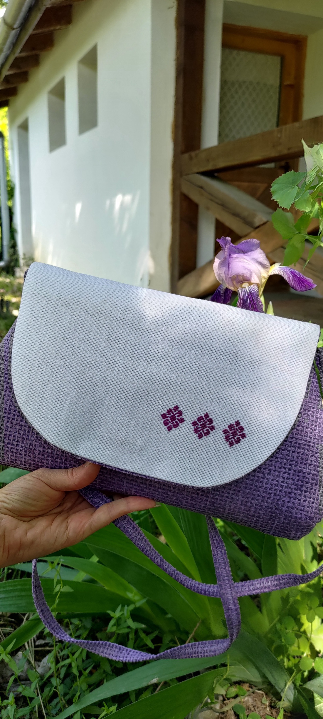 Poseta plic traditionala Violet - accesorii nuntă - accesorii de nuntă - gentuță mireasă și genți - Artynos.ro