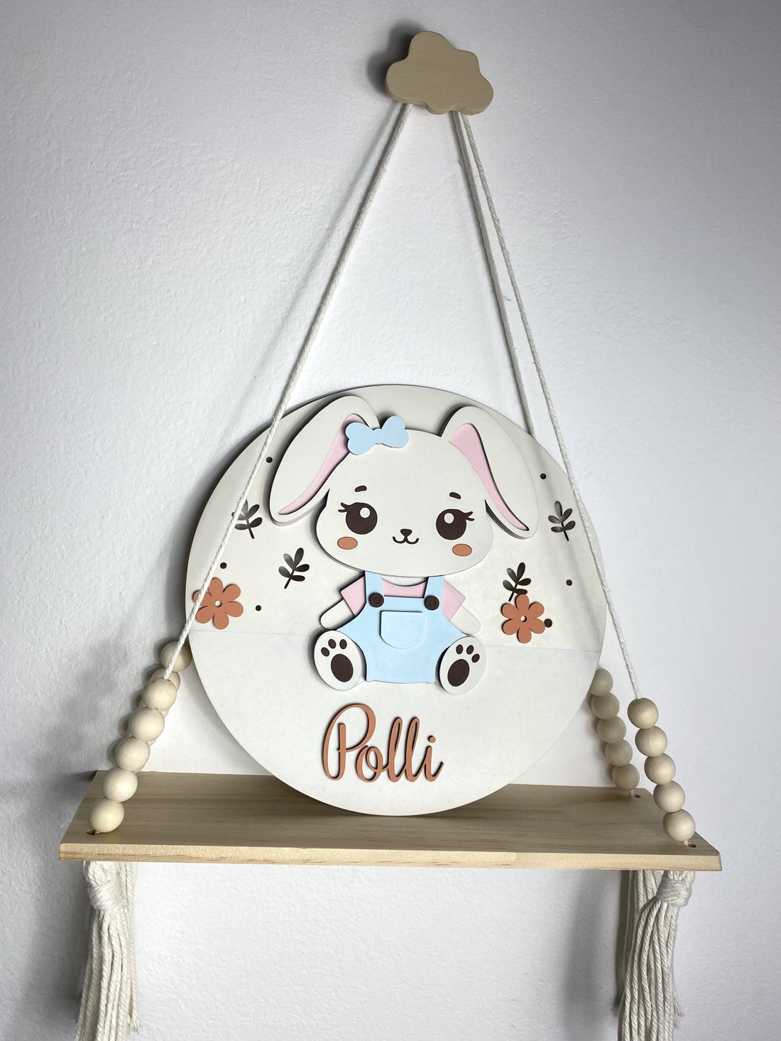 Plăcuță de nume din lemn Bunny - - Artynos.ro Plăcuță de nume din lemn Bunny - - Artynos.ro