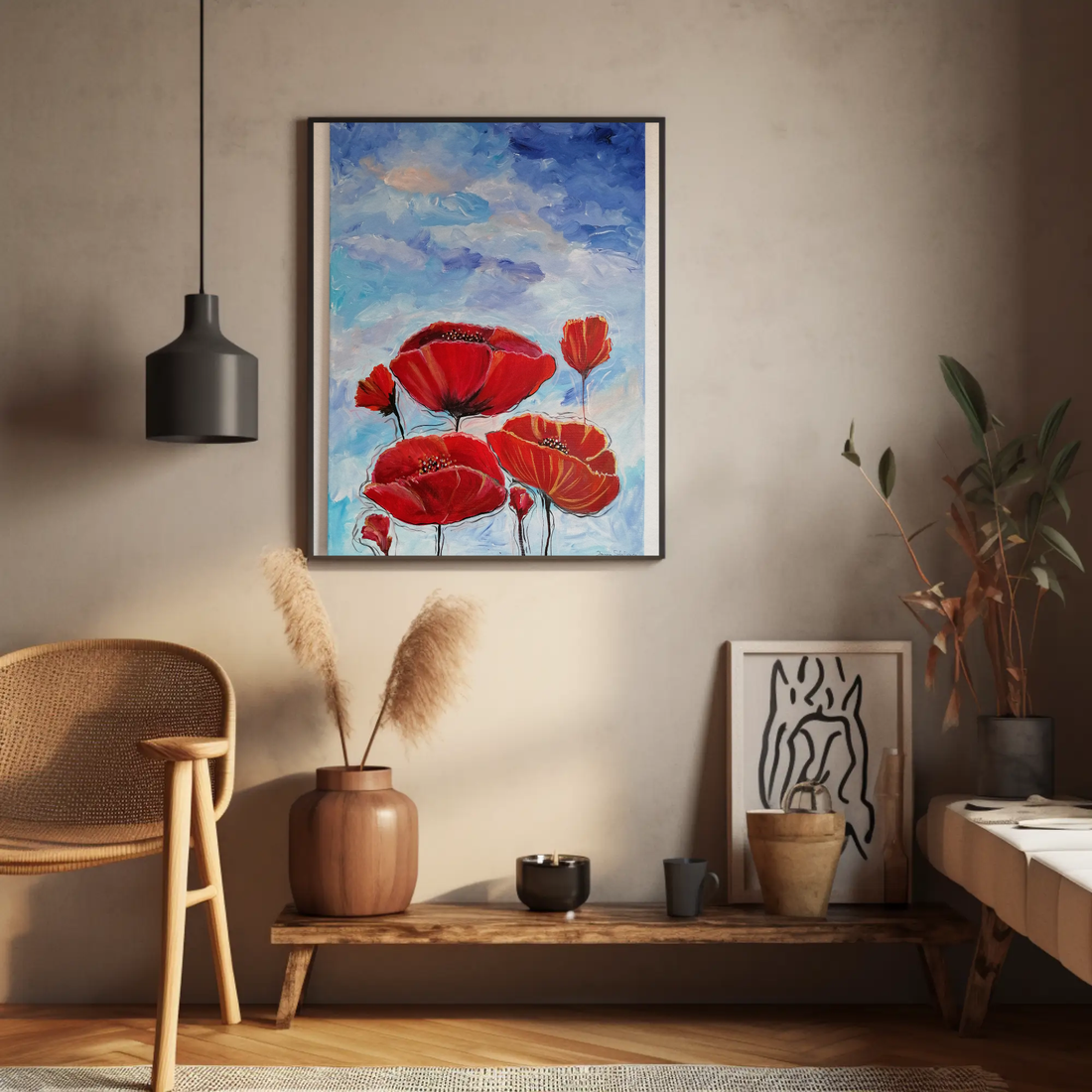 Maci si cer senin tablou original pictura acrilica pe panza - arte vizuale și accesorii  - picturi - pictură acrilică - Artynos.ro