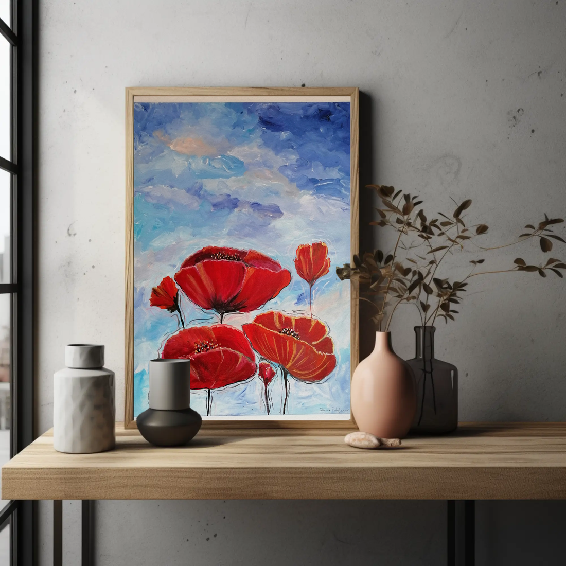 Maci si cer senin tablou original pictura acrilica pe panza - arte vizuale și accesorii  - picturi - pictură acrilică - Artynos.ro