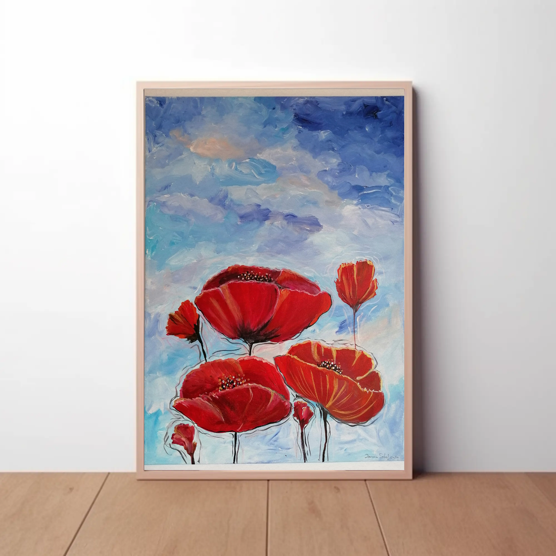 Maci si cer senin tablou original pictura acrilica pe panza - arte vizuale și accesorii  - picturi - pictură acrilică - Artynos.ro