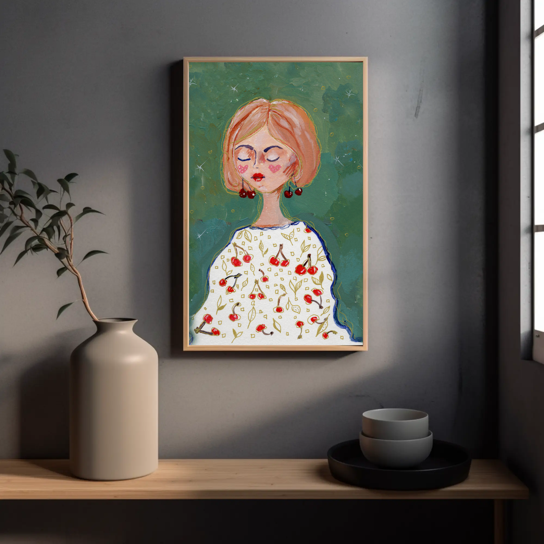 Miss Cherry - print de arta - arte vizuale și accesorii  - alte arte - Artynos.ro