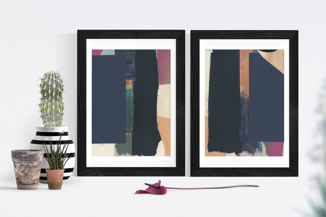 Set 2 Printuri colaj original poster cadou inedit print geometric albastru decoratiune interioara design interior - arte vizuale și accesorii - picturi - acuarele picturi - Artynos.ro Set 2 Printuri colaj original poster cadou inedit print geometric albastru decoratiune interioara design interior - arte vizuale și accesorii - picturi - acuarele picturi - Artynos.ro