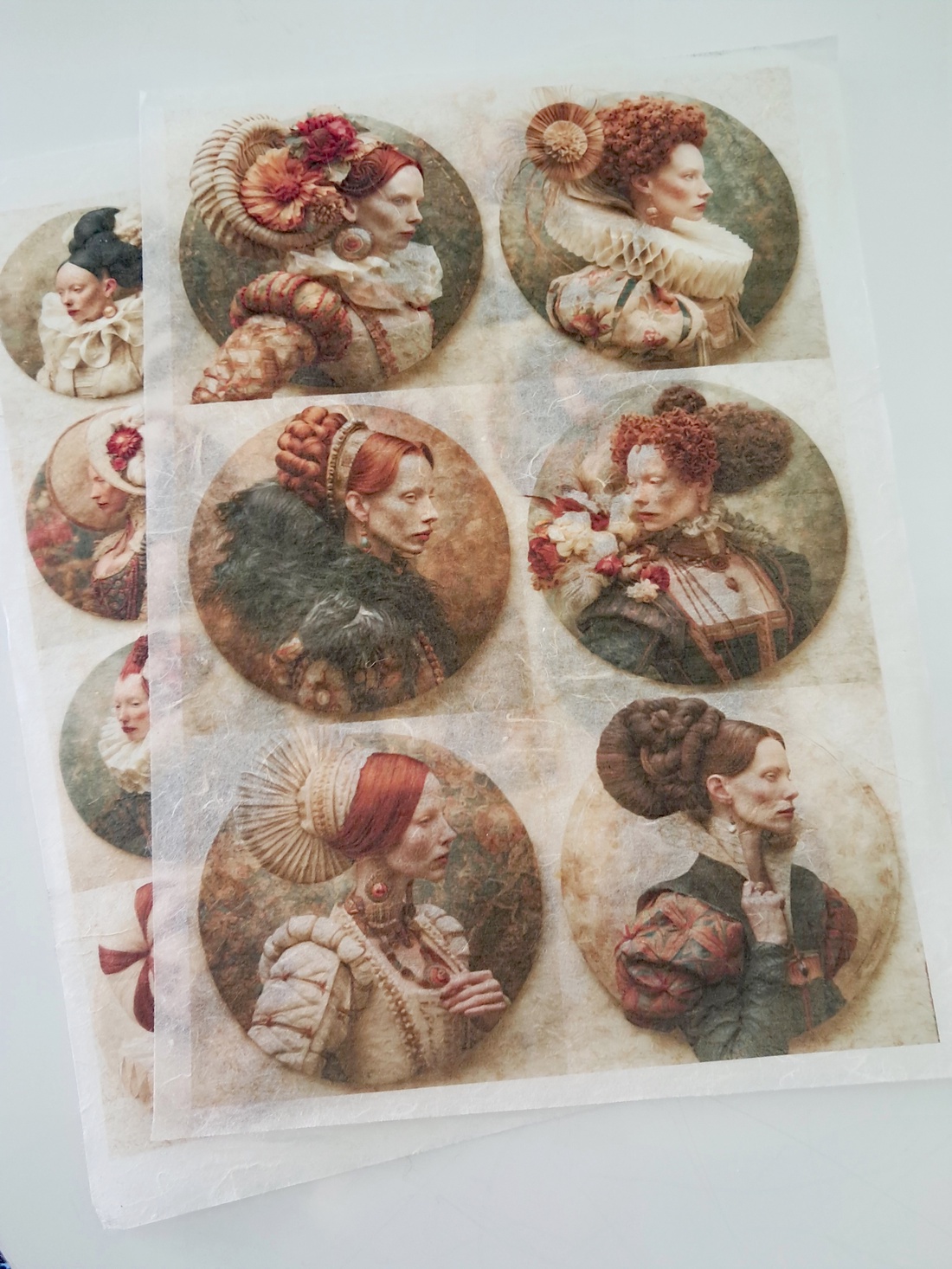 Nobila Epoque (F) - Hartie de orez imprimata A4, Rice paper decoupage - accessorii și unelte - hârtie - hârtie decoupage - Artynos.ro