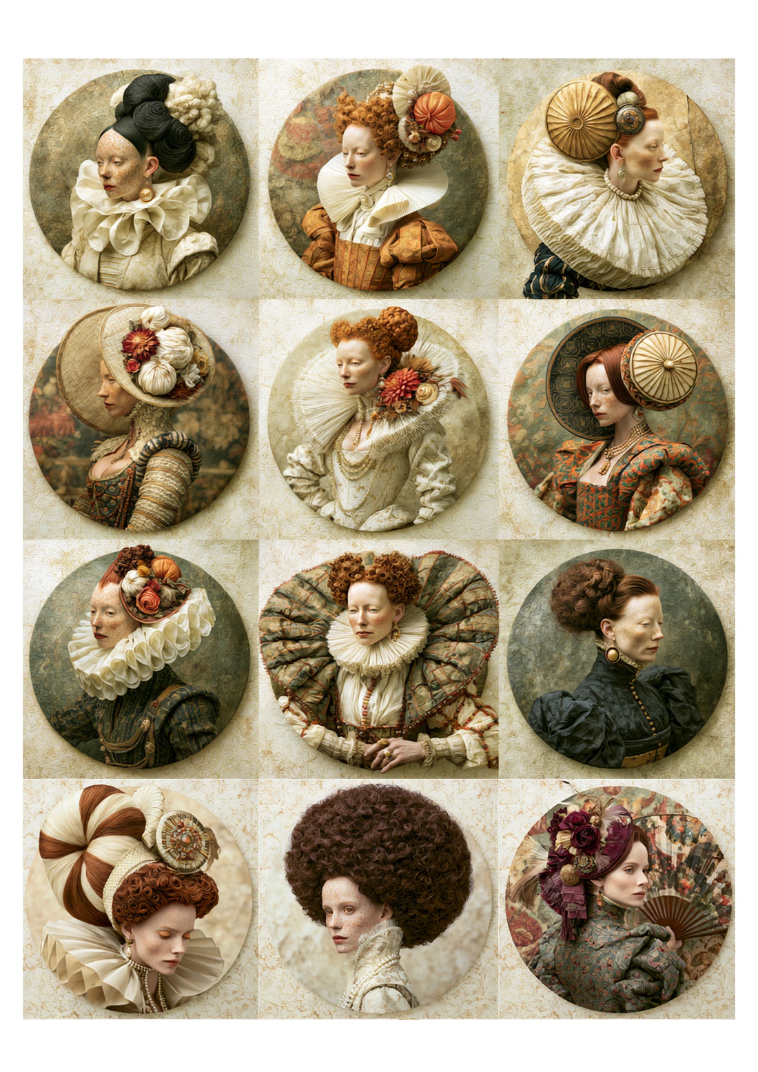 Nobila Epoque (A) - Hartie de orez imprimata A4, Rice paper decoupage - accessorii și unelte - hârtie - hârtie decoupage - Artynos.ro
