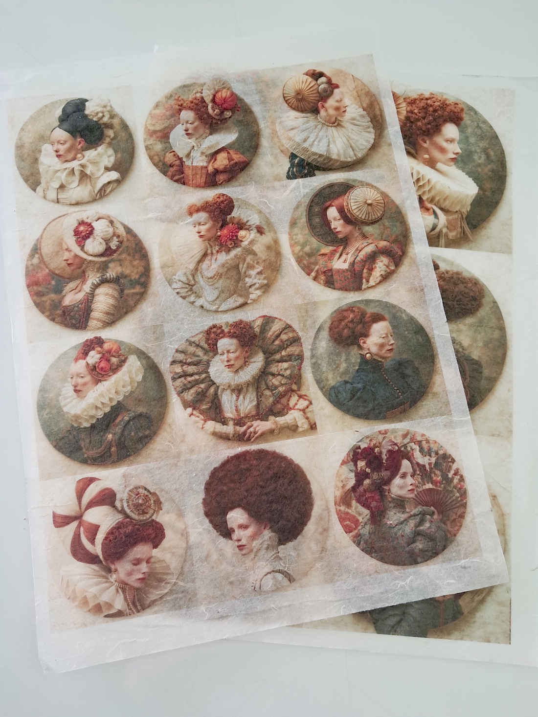 Nobila Epoque (A) - Hartie de orez imprimata A4, Rice paper decoupage - accessorii și unelte - hârtie - hârtie decoupage - Artynos.ro