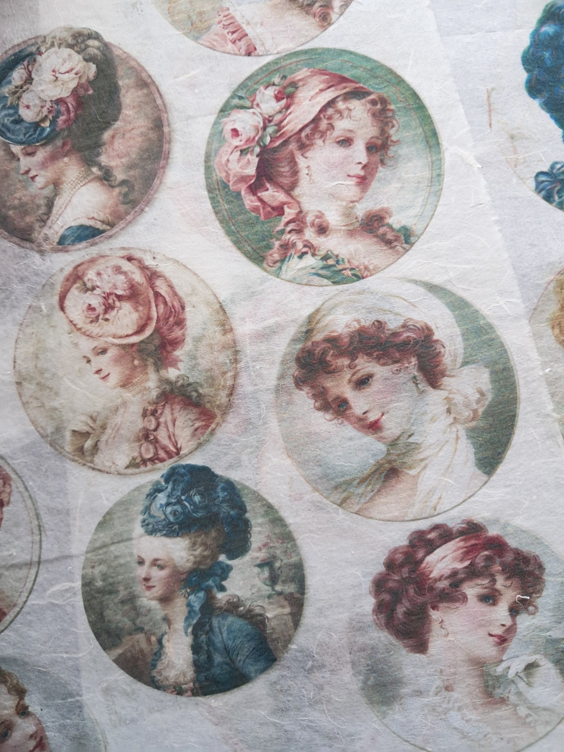 Hârtie de orez A4 Portrete Aristocrate (A) � Rice paper decoupage, Hârtie de orez A4 pentru decoupage - accesorii și unelte - hârtie - hârtie decoupage - Artynos.ro