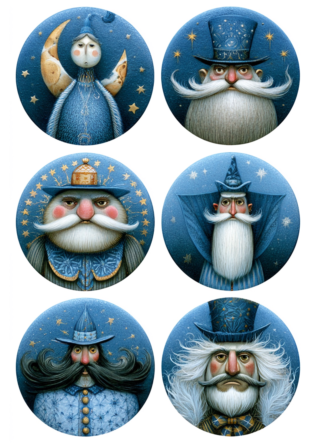 Blue Christmas  (H) � Hârtie de orez A4 pentru decoupage/Rice paper decoupage - accessorii și unelte - hârtie - hârtie decoupage - Artynos.ro