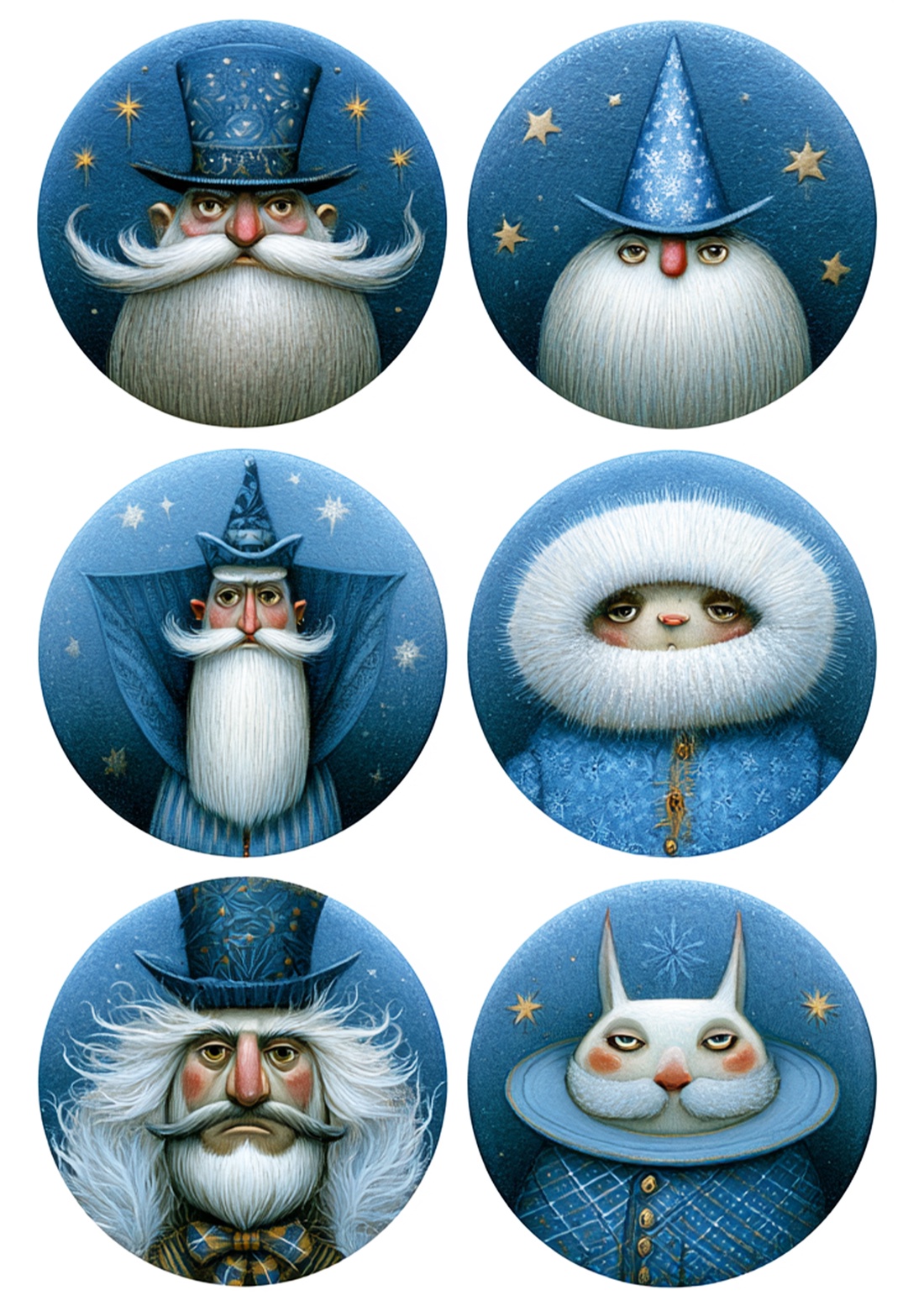 Blue Christmas  (I) � Hârtie de orez A4 pentru decoupage/Rice paper decoupage - accessorii și unelte - hârtie - hârtie decoupage - Artynos.ro