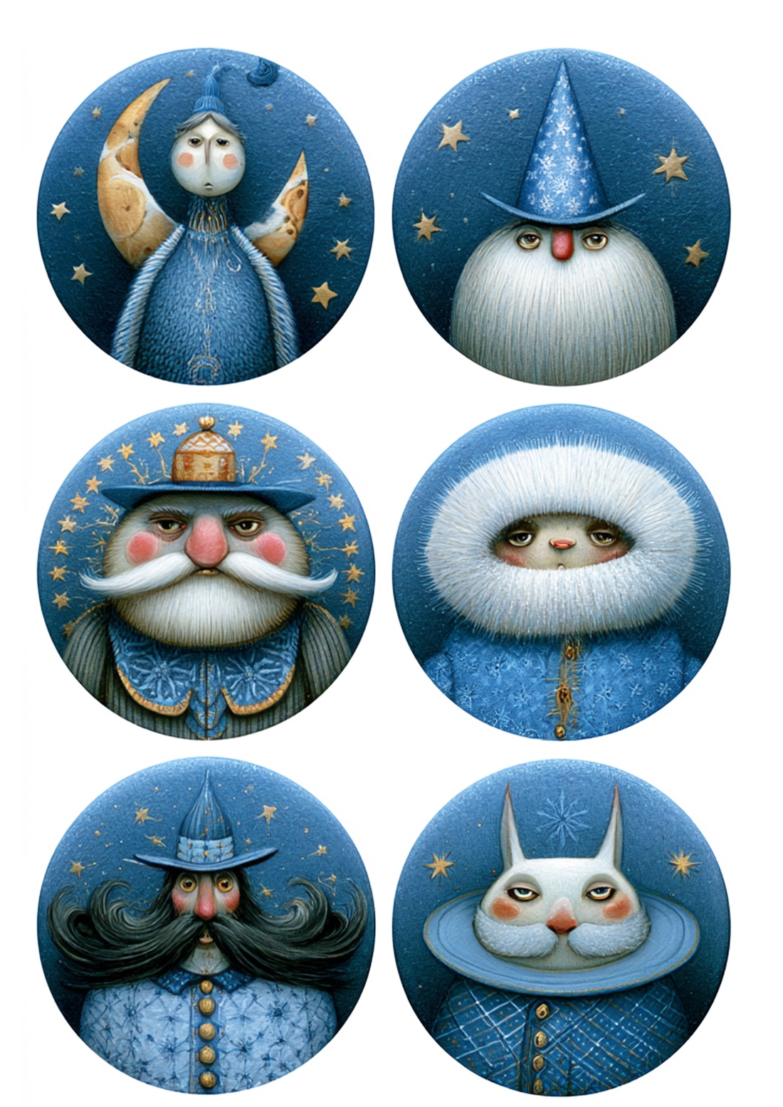 Blue Christmas  (I) � Hârtie de orez A4 pentru decoupage/Rice paper decoupage - accessorii și unelte - hârtie - hârtie decoupage - Artynos.ro
