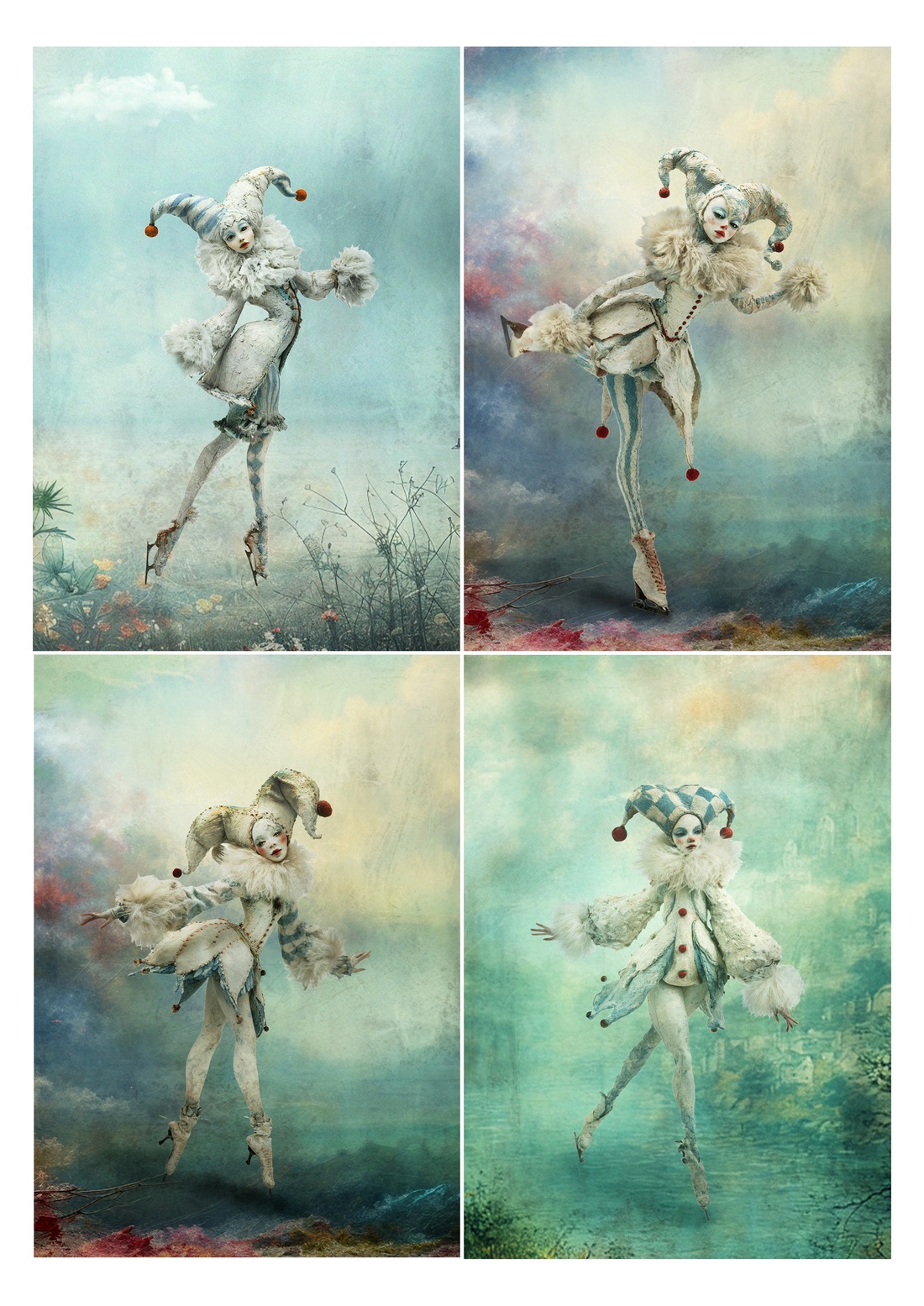 Harlequinul de Iarnă B � Rice paper decoupage, Hârtie de orez A4 pentru decoupage - accessorii și unelte - hârtie - hârtie decoupage - Artynos.ro