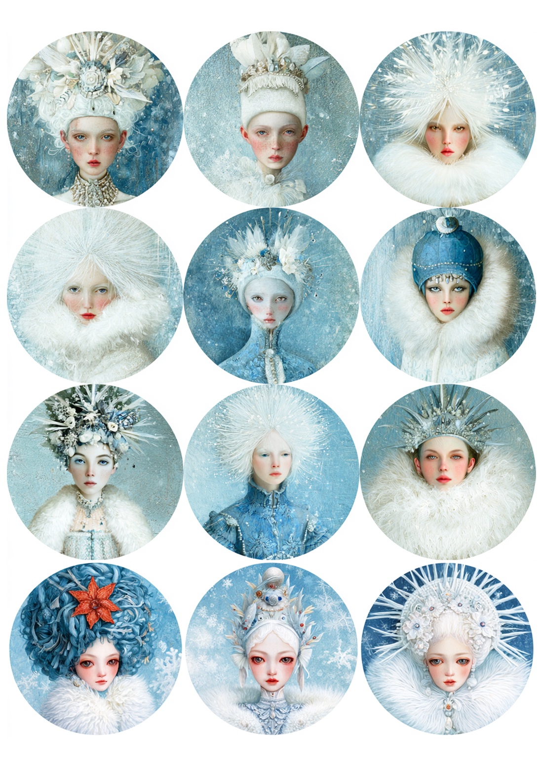 Reginele Albe A � Rice paper decoupage, Hârtie de orez A4 pentru decoupage - accessorii și unelte - hârtie - hârtie decoupage - Artynos.ro